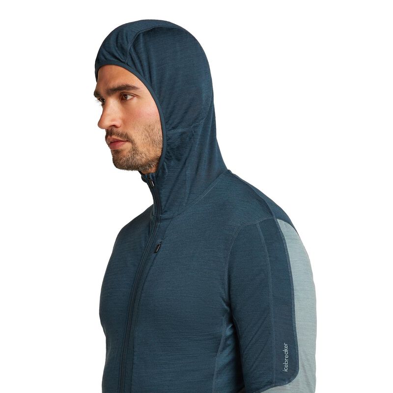 Icebreaker M Merino Blend 200 RealFleece Descender LS Zip Hoodie image number 6